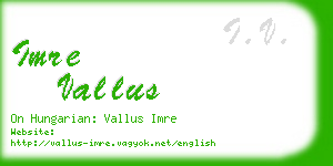 imre vallus business card